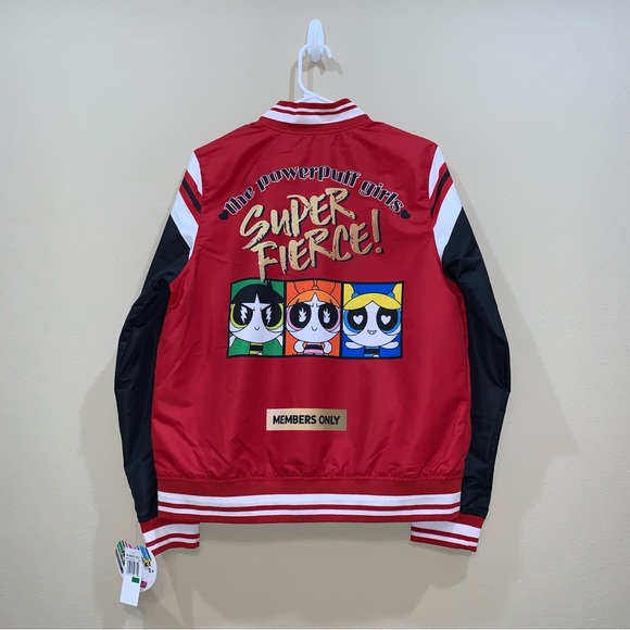 Members Only x The Powerpuff Girls Súper Fierce Varsity Jacket-Size L New - Picture 2 of 15